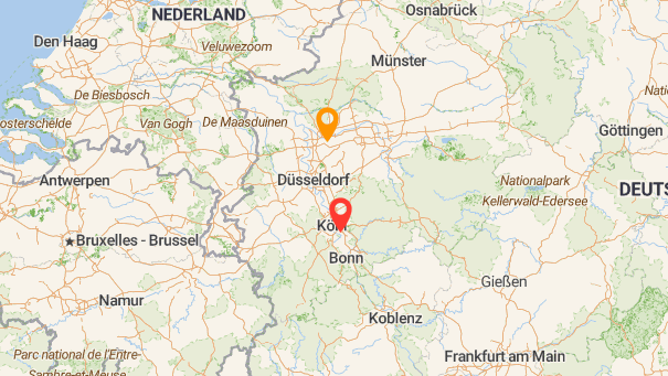 Map of company locations
