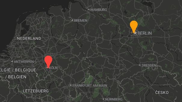 Map of company locations