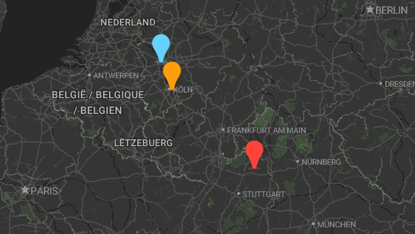 Map of company locations