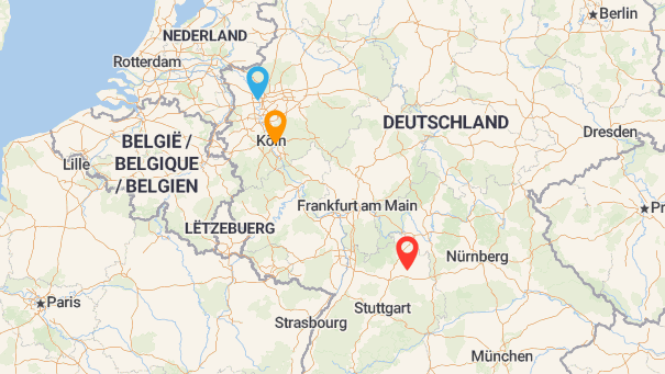 Map of company locations