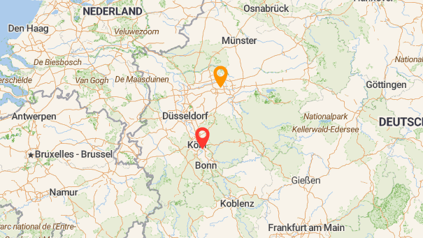 Map of company locations