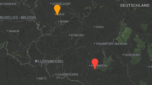 Map of company locations