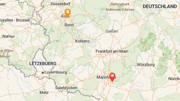 Map of company locations