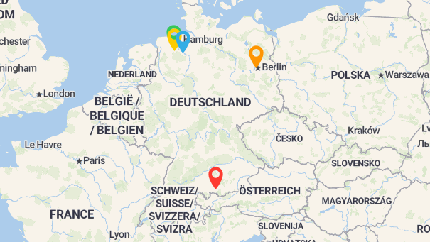 Map of company locations