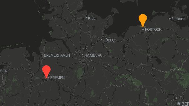 Map of company locations