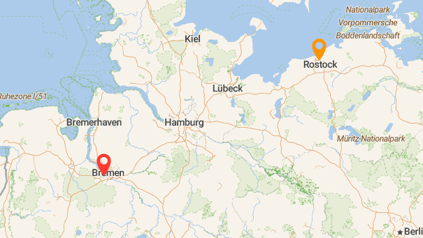 Map of company locations