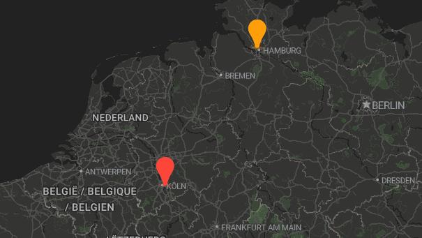 Map of company locations