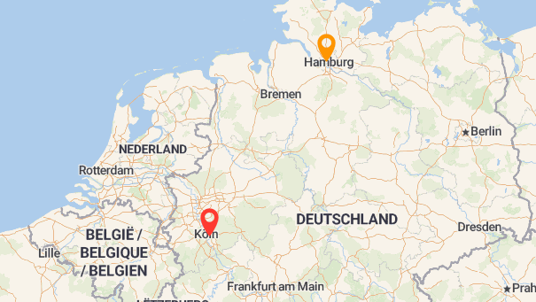 Map of company locations