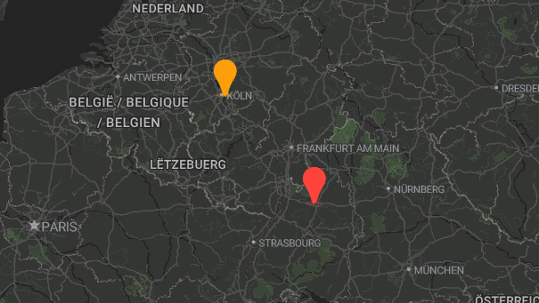 Map of company locations