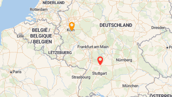 Map of company locations