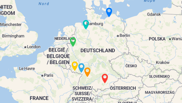 Map of company locations
