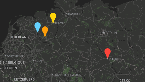 Map of company locations