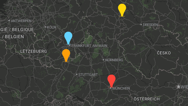 Map of company locations