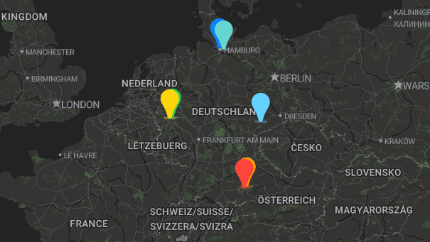 Map of company locations