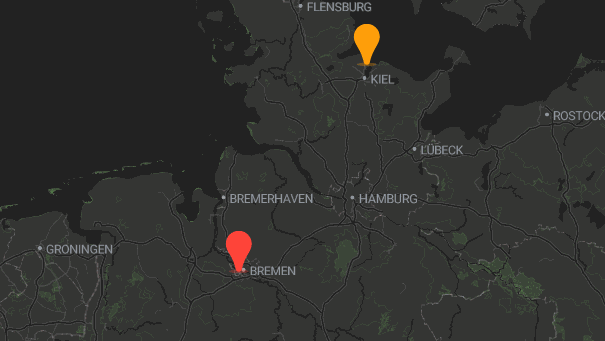 Map of company locations