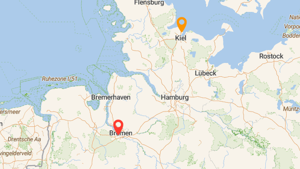 Map of company locations