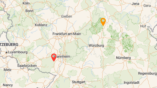 Map of company locations
