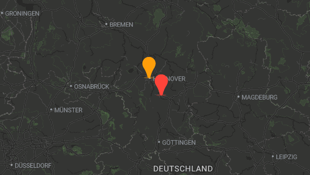 Map of company locations