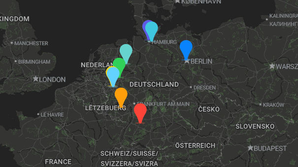 Map of company locations