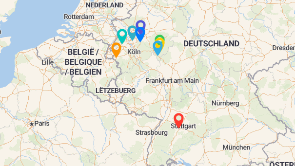 Map of company locations
