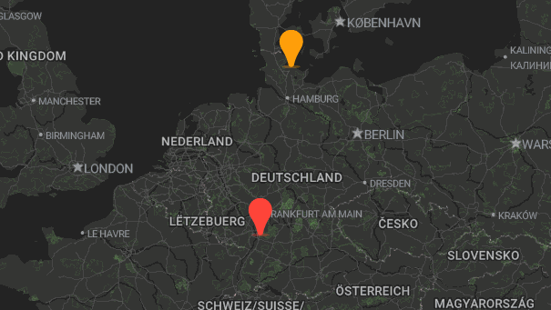Map of company locations