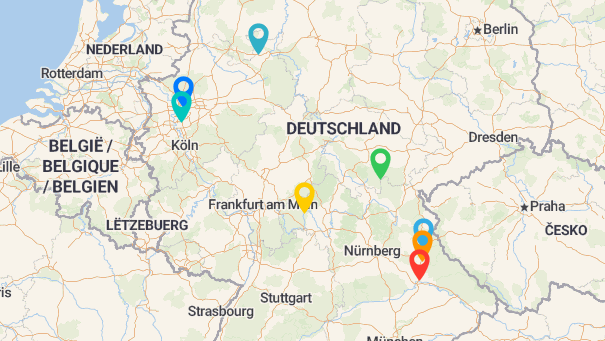 Map of company locations