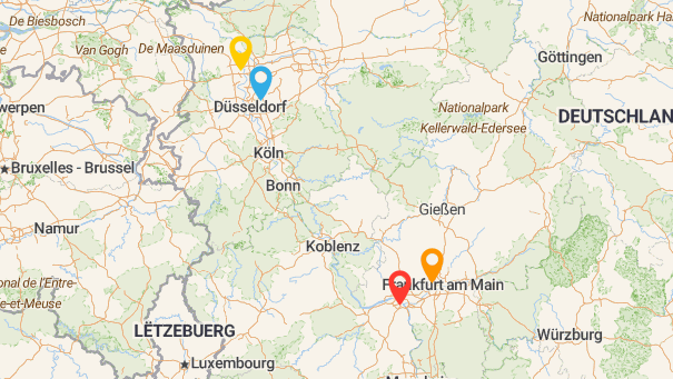 Map of company locations