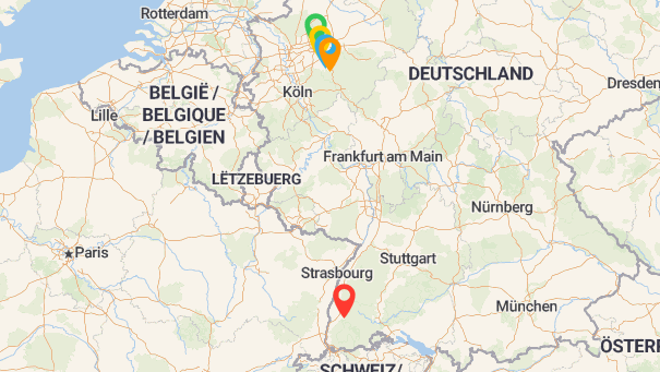 Map of company locations