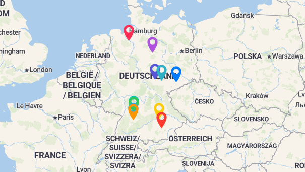 Map of company locations