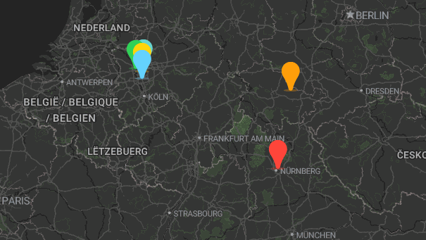 Map of company locations