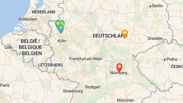 Map of company locations