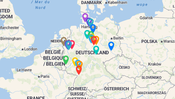 Map of company locations