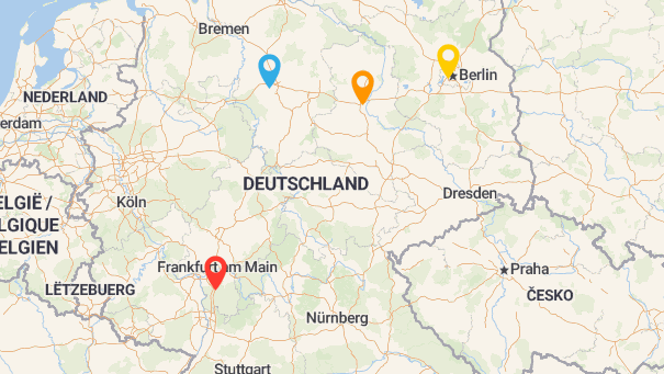 Map of company locations