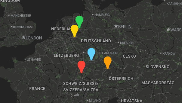 Map of company locations