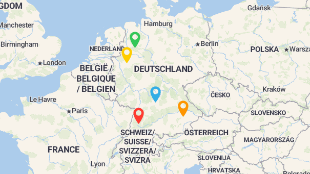 Map of company locations