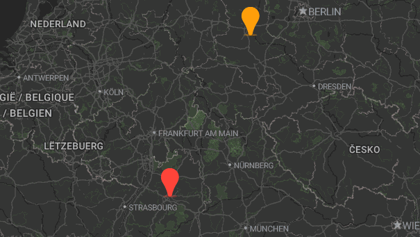 Map of company locations