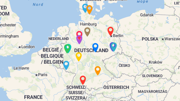 Map of company locations
