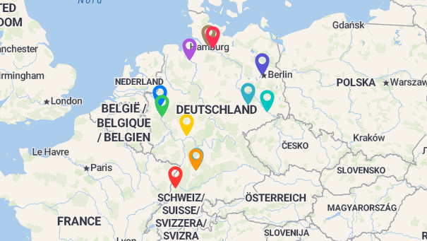 Map of company locations