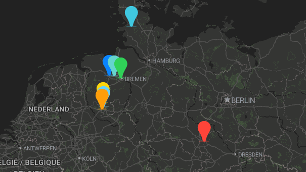 Map of company locations