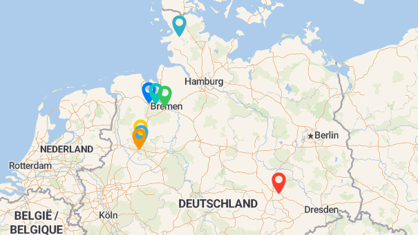 Map of company locations