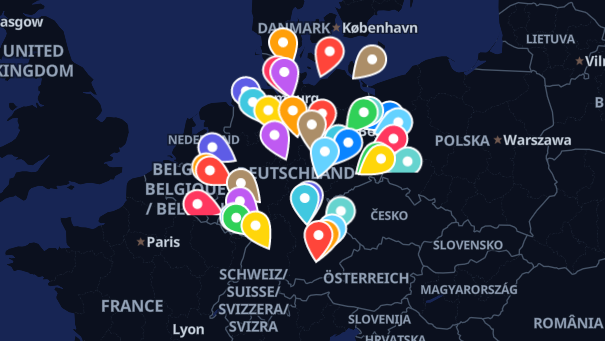 Map of company locations