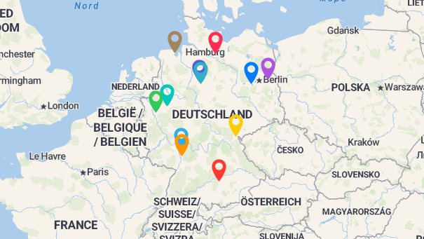 Map of company locations