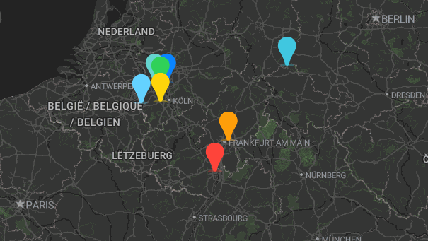 Map of company locations