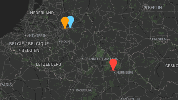 Map of company locations