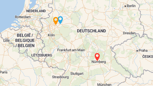 Map of company locations