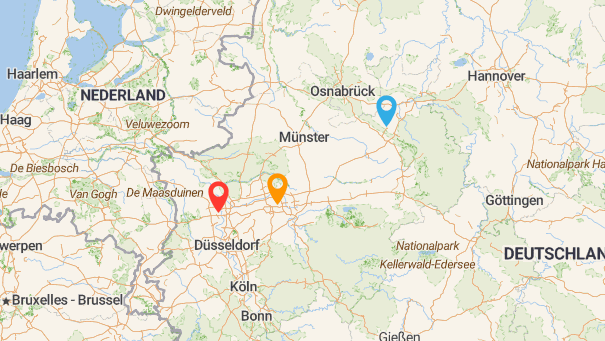 Map of company locations