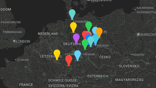 Map of company locations