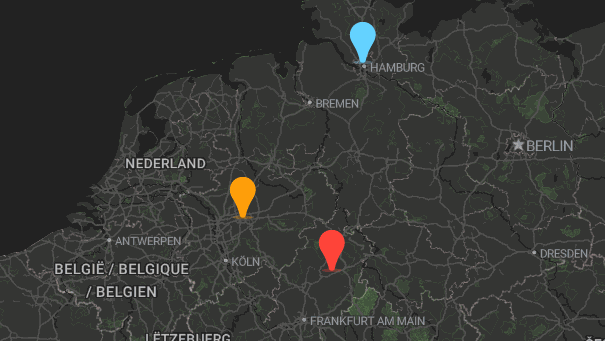 Map of company locations