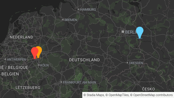Map of company locations