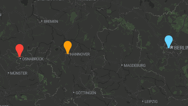 Map of company locations